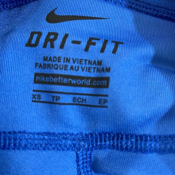 NIKE DRI-FIT Running Capri Royal Blue Size XS NEW - Picture 8 of 11